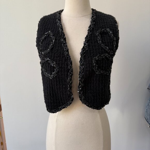 Zara Metallic Thread Knit Vest Top NWOT Size Small - Picture 5 of 8